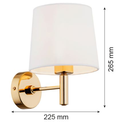 Brilagi - Επιτοίχιο φωτιστικό MONTE 1xE27/60W/230V κρεμ/χρυσό