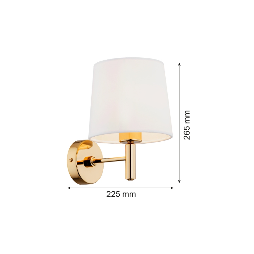 Brilagi - Επιτοίχιο φωτιστικό MONTE 1xE27/60W/230V κρεμ/χρυσό