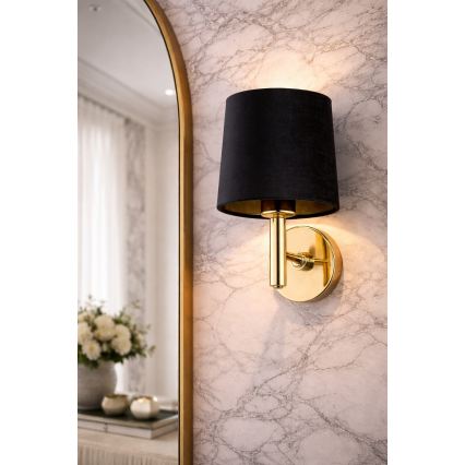 Brilagi - Επιτοίχιο φωτιστικό MONTE 1xE27/60W/230V μαύρο/χρυσό