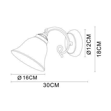 Brilagi - Επιτοίχιο φωτιστικό NOSTALGIA 1xE27/60W/230V