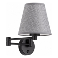 BRILAGI - Επιτοίχιο φωτιστικό NUBILA 1xE27/15W/230V γκρι/μαύρο