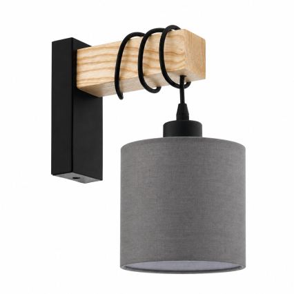 BRILAGI - Επιτοίχιο φωτιστικό NUBILA 1xE27/60W/230V καφέ/μαύρο/ανθρακί