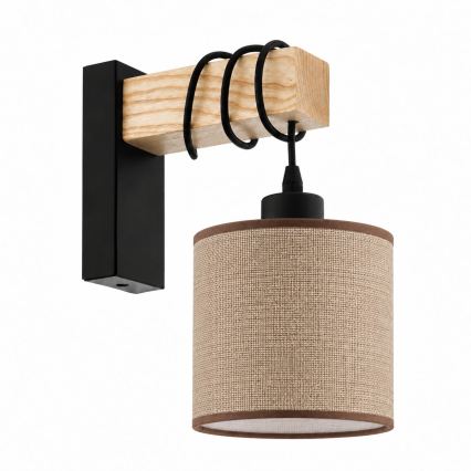 BRILAGI - Επιτοίχιο φωτιστικό NUBILA 1xE27/60W/230V καφέ/μαύρο