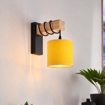 BRILAGI - Επιτοίχιο φωτιστικό NUBILA 1xE27/60W/230V καφέ/μαύρο/κίτρινο