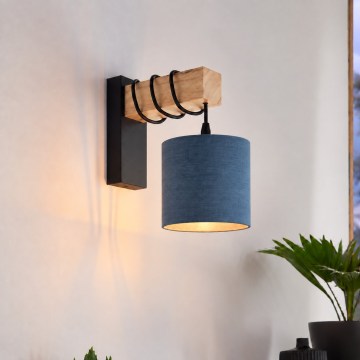 BRILAGI - Επιτοίχιο φωτιστικό NUBILA 1xE27/60W/230V καφέ/μαύρο/σκούρο μπλε