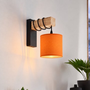 BRILAGI - Επιτοίχιο φωτιστικό NUBILA 1xE27/60W/230V καφέ/μαύρο/πορτοκαλί