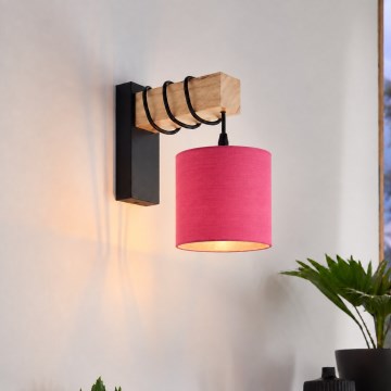 BRILAGI - Επιτοίχιο φωτιστικό NUBILA 1xE27/60W/230V καφέ/μαύρο/ροζ
