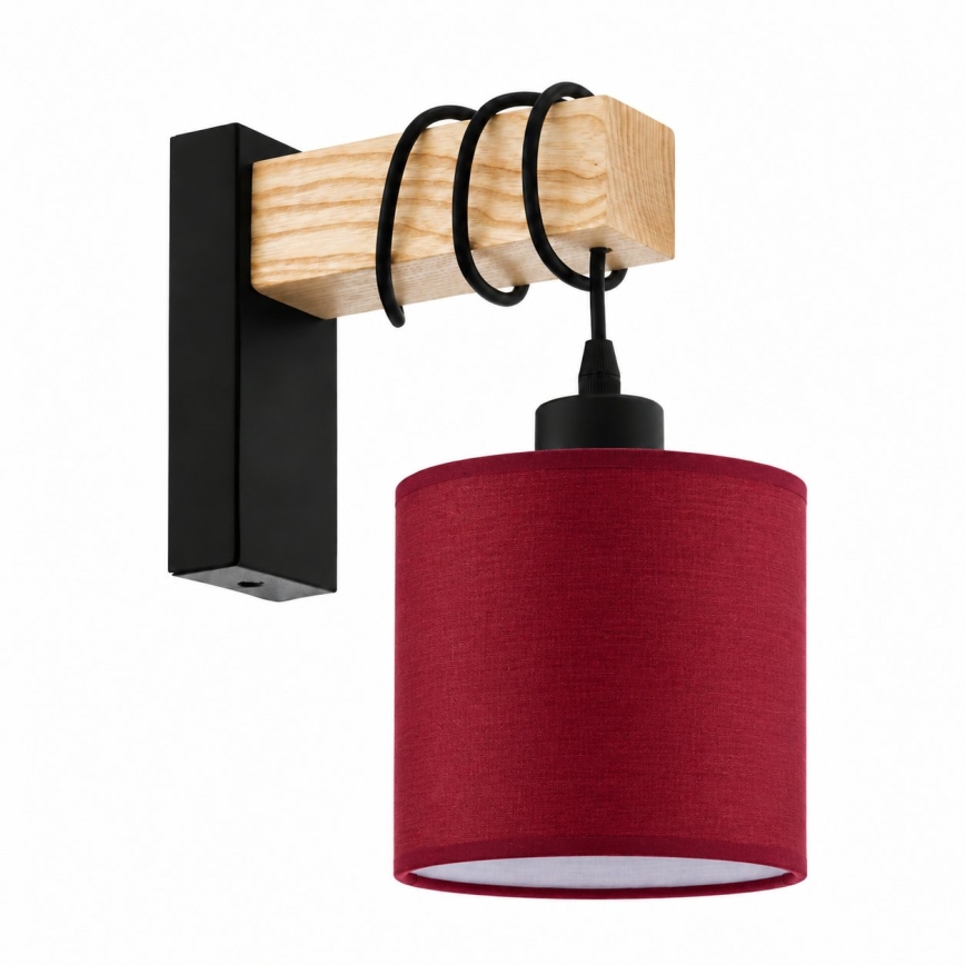 BRILAGI - Επιτοίχιο φωτιστικό NUBILA 1xE27/60W/230V καφέ/μαύρο/πομπηϊκό κόκκινο