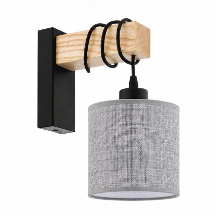 BRILAGI - Επιτοίχιο φωτιστικό NUBILA 1xE27/60W/230V καφέ/μαύρο/γκρι