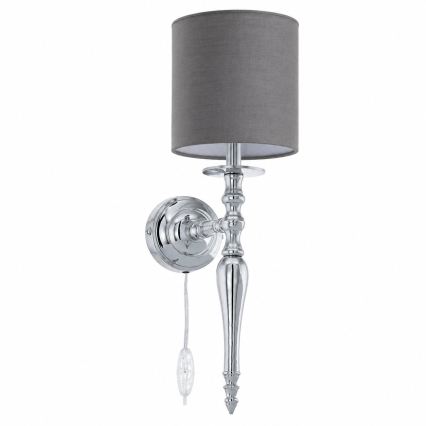 BRILAGI - Επιτοίχιο φωτιστικό NUBILA 1xE27/60W/230V γυαλιστερό χρώμιο/ανθρακί