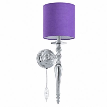 BRILAGI - Επιτοίχιο φωτιστικό NUBILA 1xE27/60W/230V γυαλισμένο χρώμιο/μωβ
