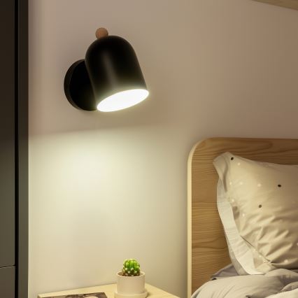 Brilagi - Επιτοίχιο φωτιστικό σποτ GALLION 1xE27/15W/230V μαύρο