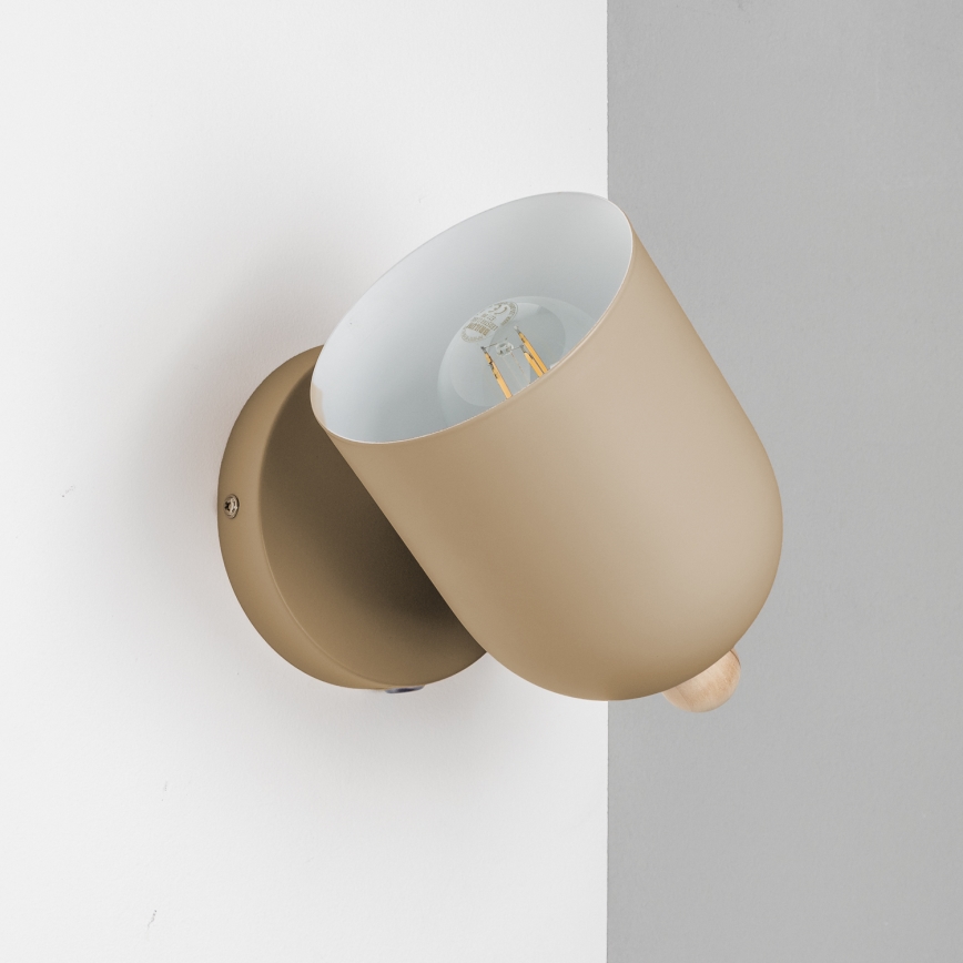 Brilagi - Επιτοίχιο φωτιστικό σποτ GALLION 1xE27/15W/230V μπεζ