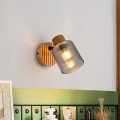 Brilagi - Επιτοίχιο φωτιστικό σποτ HYGGE 1xE14/15W/230V ξύλο καουτσουκόδεντρου/καπνιστό
