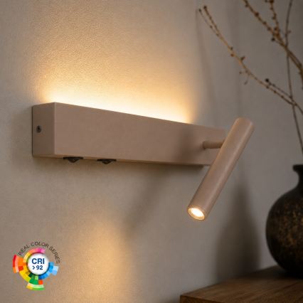 Brilagi - Επιτοίχιο φωτιστικό σποτ LED ARLIX LED/3W/230V + LED/7W μπεζ CRI 90