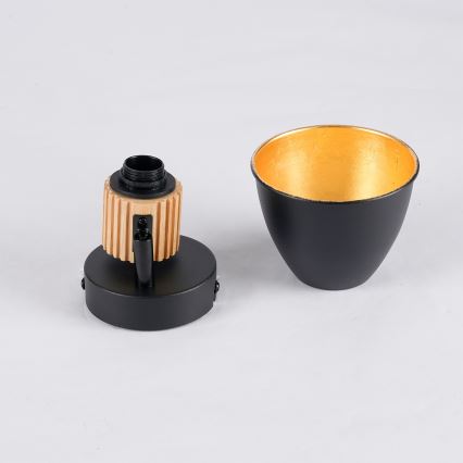 Brilagi - Επιτοίχιο φωτιστικό σποτ ODENSE 1xE14/10W/230V ξύλο/μαύρο