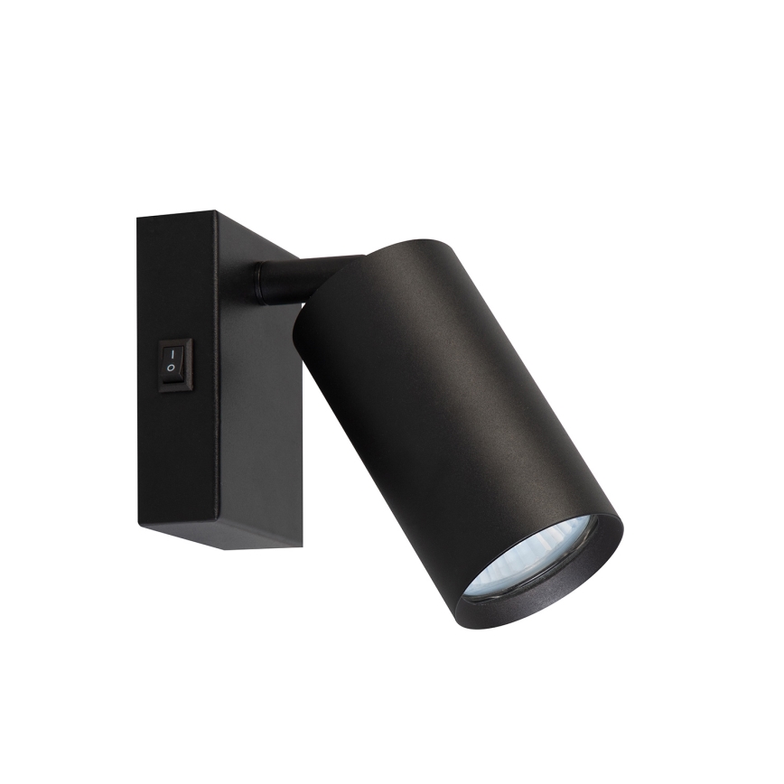 Brilagi - Επιτοίχιο σποτ με διακόπτη SELE 1xGU10/30W/230V μαύρο