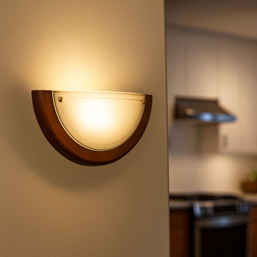 Brilagi - Επιτοίχιο φωτιστικό ORBIS 1xE27/60W/230V 30 cm από πεύκο