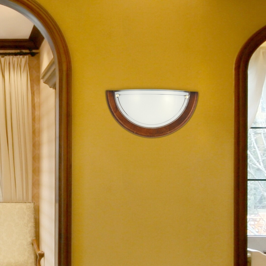 Brilagi - Επιτοίχιο φωτιστικό ORBIS 1xE27/60W/230V 30 cm από πεύκο