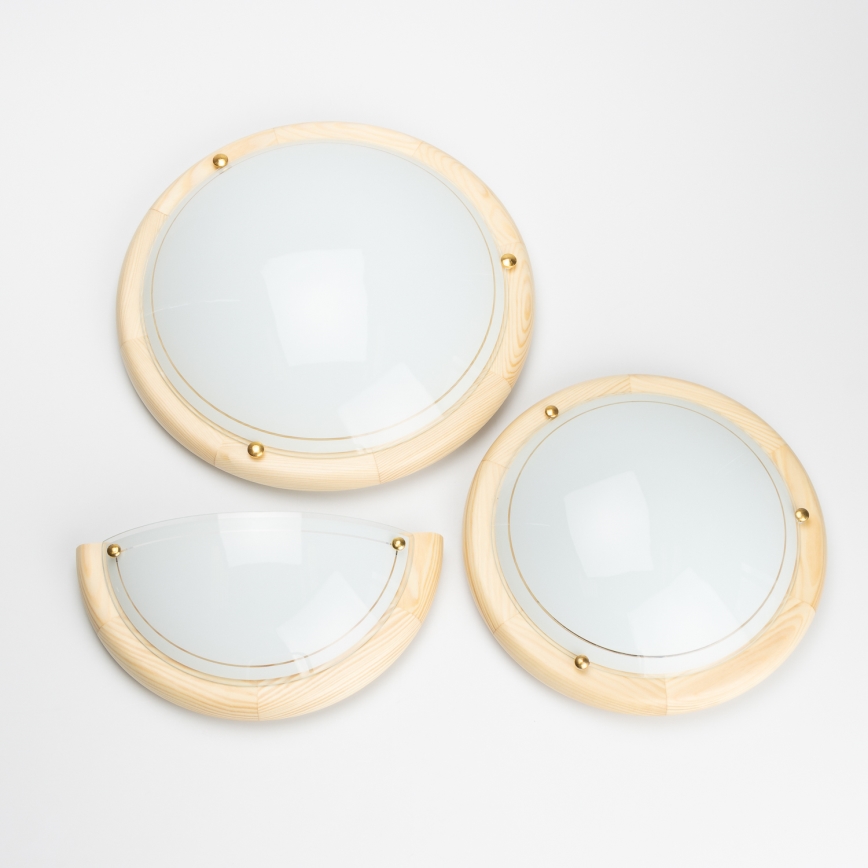 Brilagi - Επιτοίχιο φωτιστικό ORBIS 1xE27/60W/230V 30 cm πεύκο