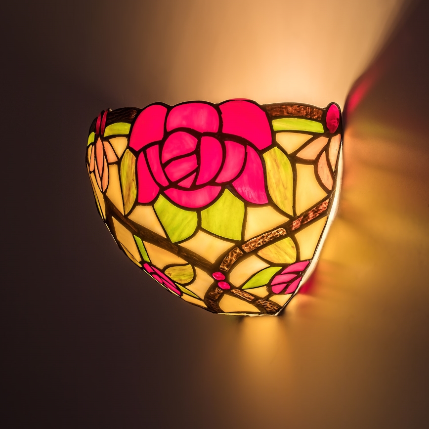 Brilagi - Επιτοίχιο φωτιστικό σε στυλ Tiffany με βιτρώ GARLAN 1xE14/40W/230V