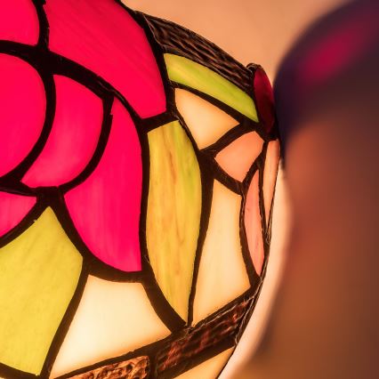 Brilagi - Επιτοίχιο φωτιστικό σε στυλ Tiffany με βιτρώ GARLAN 1xE14/40W/230V