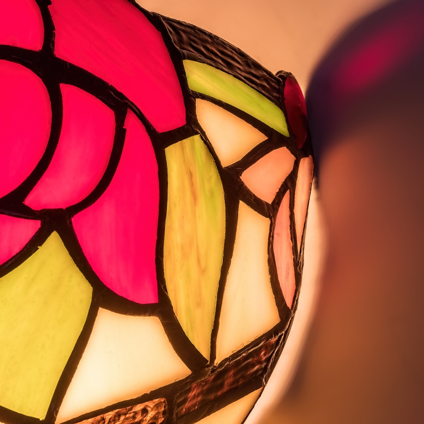 Brilagi - Επιτοίχιο φωτιστικό σε στυλ Tiffany με βιτρώ GARLAN 1xE14/40W/230V