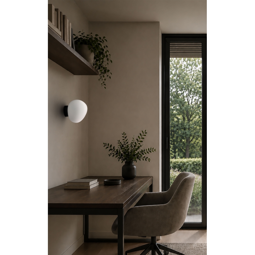 BRILAGI - Επιτοίχιο φωτιστικό PEBBLES 1xE27/40W/230V Ø 20 cm μαύρο