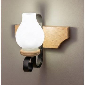 Brilagi - Επιτοίχιο φωτιστικό QUEEN 1xE14/40W/230V, από δρυ