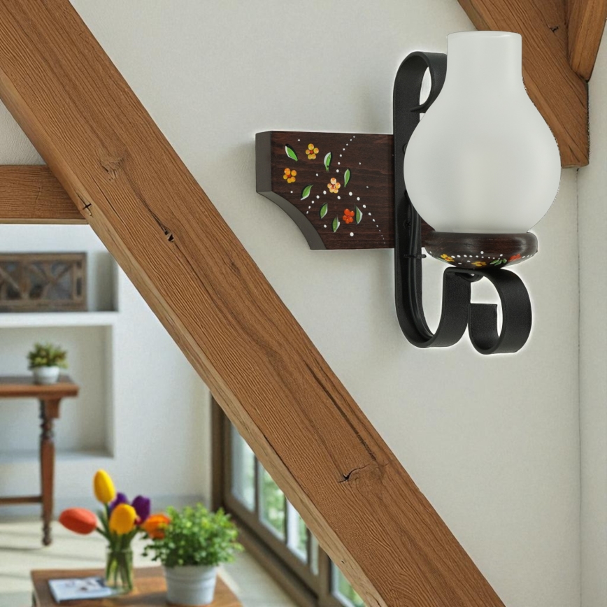 Brilagi - Επιτοίχιο φωτιστικό QUEEN 1xE14/40W/230V οξιά/γουένγκε