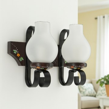 Brilagi - Επιτοίχιο φωτιστικό QUEEN 2xE14/40W/230V οξιά/βένγκε