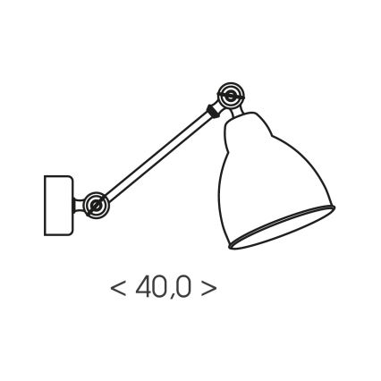 Brilagi - Επιτοίχιο φωτιστικό QUILL 1xE27/40W/230V 40 cm λευκό