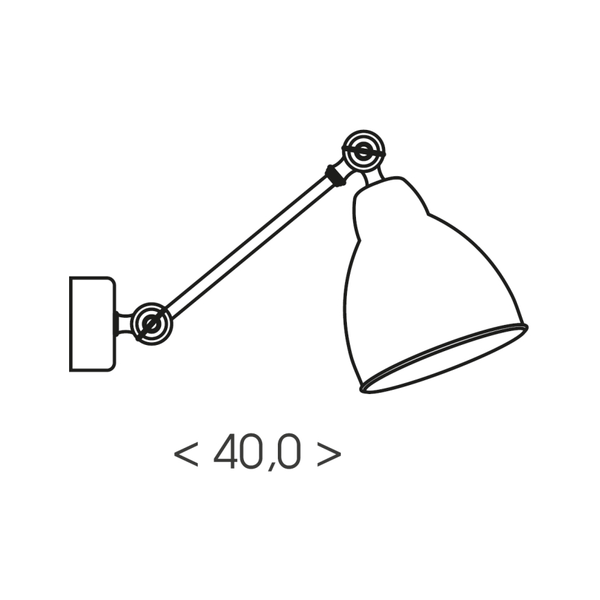 Brilagi - Επιτοίχιο φωτιστικό QUILL 1xE27/40W/230V 40 cm λευκό
