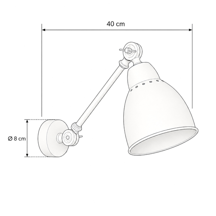 BRILAGI - Επιτοίχιο φωτιστικό QUILL 1xE27/40W/230V 40 cm λευκό