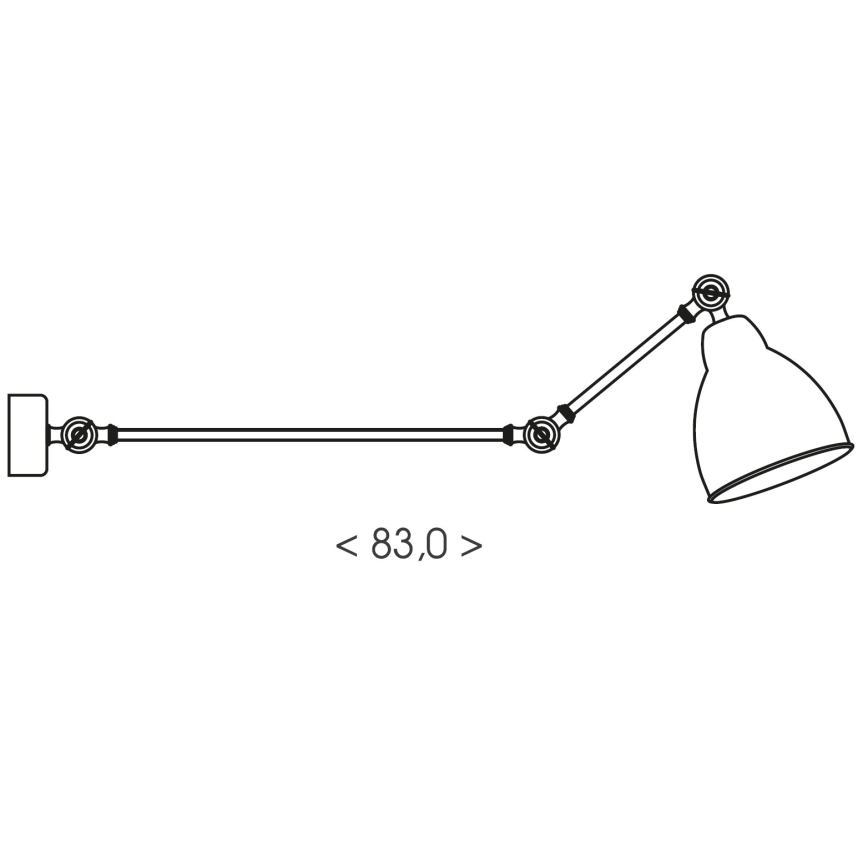 Brilagi - Επιτοίχιο φωτιστικό QUILL 1xE27/40W/230V 83 cm λευκό