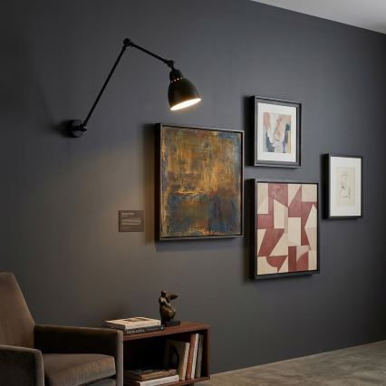 Brilagi - Επιτοίχιο φωτιστικό QUILL 1xE27/40W/230V 83 cm μαύρο