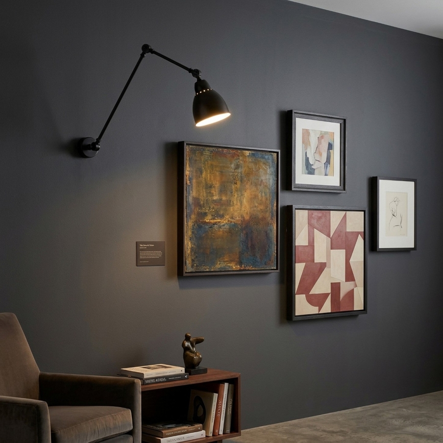 Brilagi - Επιτοίχιο φωτιστικό QUILL 1xE27/40W/230V 83 cm μαύρο
