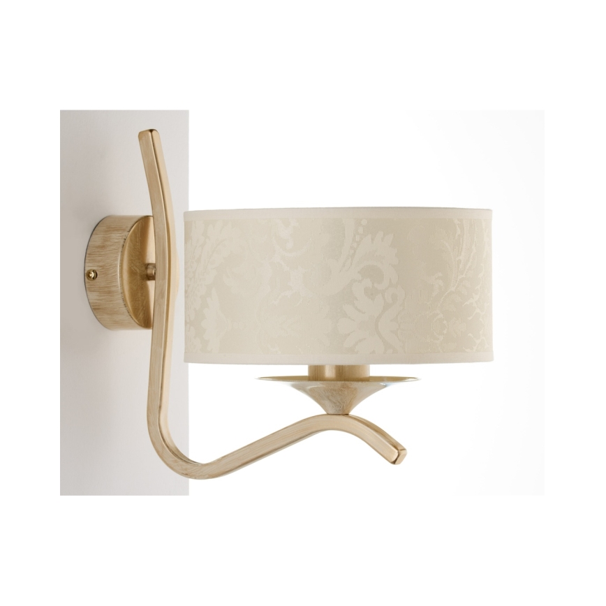 Brilagi - Επιτοίχιο φωτιστικό SAPHIRE 1xE27/15W/230V κρεμ/χρυσό/πατίνα