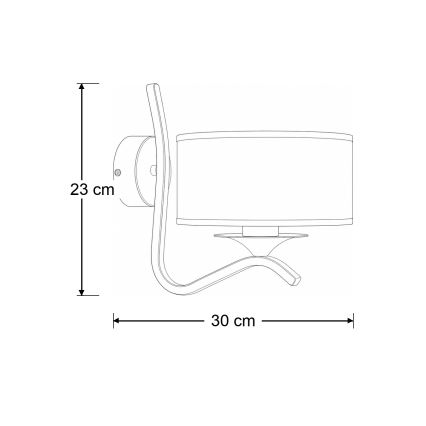Brilagi - Επιτοίχιο φωτιστικό SAPHIRE 1xE27/15W/230V κρεμ/χρυσό/πατίνα