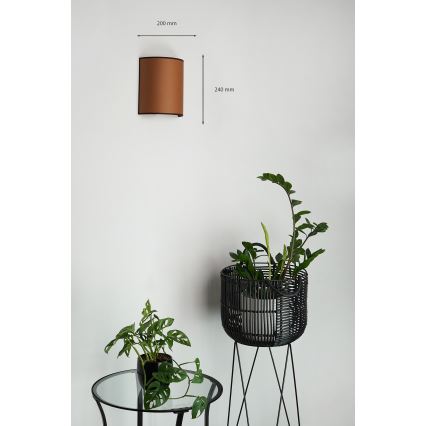 Brilagi - Επιτοίχιο φωτιστικό SEMI 1xE27/15W/230V διάμ. 20 εκ. καφέ