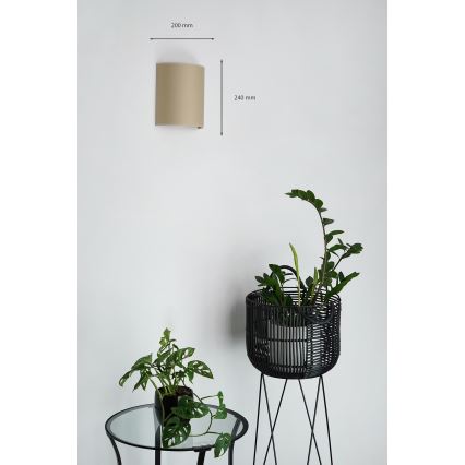 Brilagi - Επιτοίχιο φωτιστικό SEMI 1xE27/15W/230V διάμ. 20 εκ. μπεζ