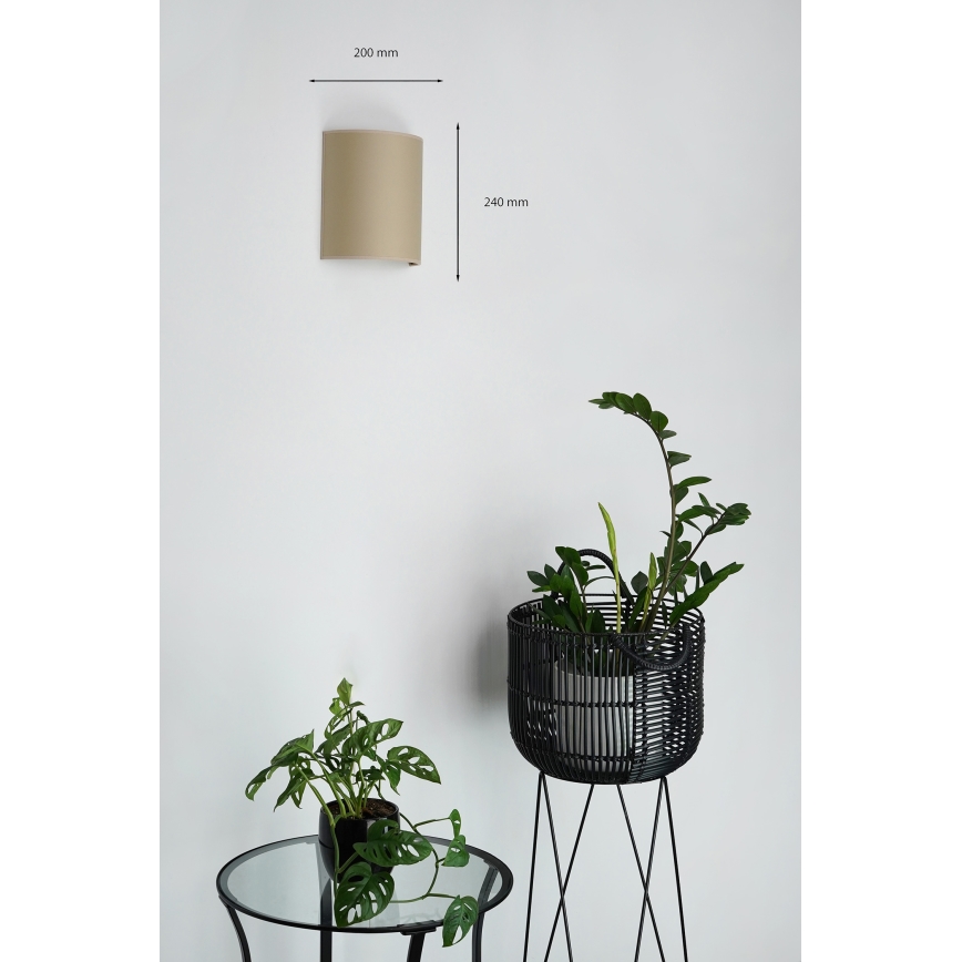 Brilagi - Επιτοίχιο φωτιστικό SEMI 1xE27/15W/230V διάμ. 20 εκ. μπεζ