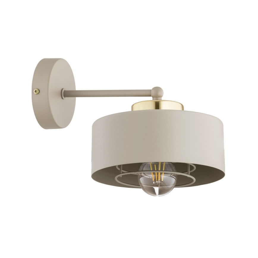 Brilagi - Επιτοίχιο φωτιστικό SPRING 1xE27/60W/230V μπεζ/χρυσό