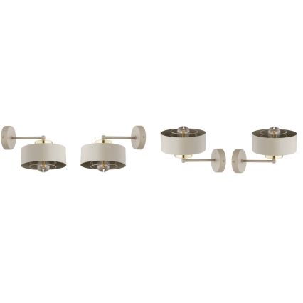 Brilagi - Επιτοίχιο φωτιστικό SPRING 1xE27/60W/230V μπεζ/χρυσό