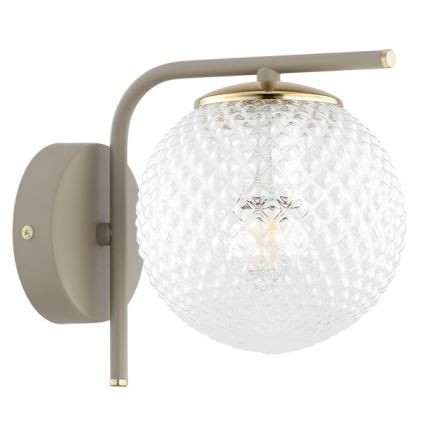 Brilagi - Επιτοίχιο φωτιστικό STELLA 1xE27/60W/230V μπεζ/χρυσό