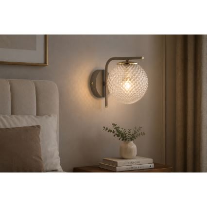 Brilagi - Επιτοίχιο φωτιστικό STELLA 1xE27/60W/230V μπεζ/χρυσό