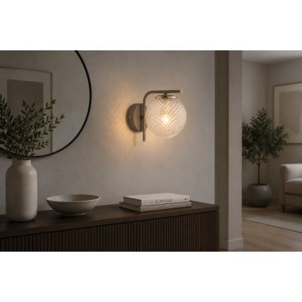 Brilagi - Επιτοίχιο φωτιστικό STELLA 1xE27/60W/230V μπεζ/χρυσό