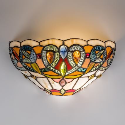 Brilagi - Επιτοίχιο φωτιστικό Tiffany LUISA με βιτρώ 1xE27/40W/230V