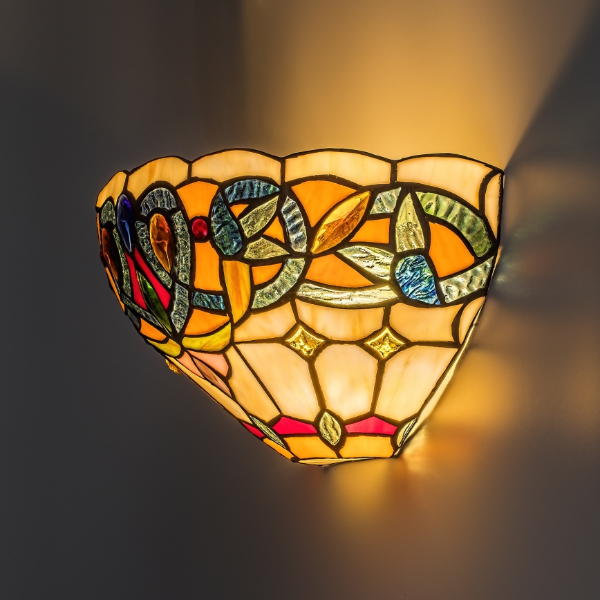 Brilagi - Επιτοίχιο φωτιστικό Tiffany LUISA με βιτρώ 1xE27/40W/230V