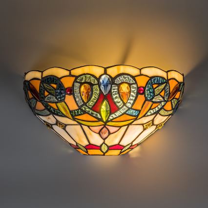 Brilagi - Επιτοίχιο φωτιστικό Tiffany LUISA με βιτρώ 1xE27/40W/230V